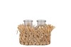 IBIZA NATURAL STRAW BOTTLE 2X 16X9X8CM NM