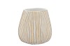 STRIPES WHITE GOLD POT 12X13CM NM