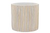STRIPES WHITE GOLD CYLINDER POT 15X14CM NM