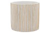 STRIPES WHITE GOLD CYLINDER POT 17X16CM NM