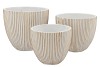 STRIPES WHITE GOLD EGG POT 16X15CM NM