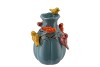 BIRD VASE BLUE 18X18X28CM