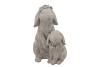 EASTER RABBIT STONE CROWN 14X10X20CM