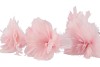 SILK FEATHER FLOWER PINK 5 OP STEEL 85CM NM