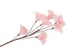 SILK FEATHER FLOWER PINK 7 OP STEEL 95CM NM