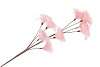 SILK FEATHER FLOWER PINK 9 OP STEEL 110CM NM