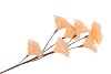 SILK FEATHER FLOWER PEACH 7 OP STEEL 95CM NM