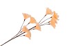 SILK FEATHER FLOWER PEACH 9 OP STEEL 110CM NM