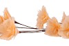 SILK FEATHER FLOWER PEACH 9 OP STEEL 110CM NM