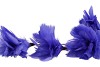 SILK FEATHER FLOWER PURPLE 5 OP STEEL 85CM NM