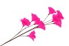 SILK FEATHER FLOWER FUCHSIA 9 OP STEEL 110CM NM