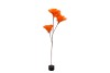 SILK FEATHER FLOWER ORANGE 3 OP VOET 45CM NM