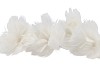 SILK FEATHER FLOWER WHITE 5 OP STEEL 85CM NM