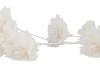 SILK FEATHER FLOWER WHITE 9 OP STEEL 110CM NM