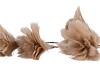 SILK FEATHER FLOWER SAND 5 OP STEEL 85CM NM