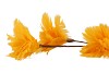 SILK FEATHER FLOWER YELLOW 3 OP STEEL 80CM NM