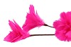 SILK FEATHER FLOWER FUCHSIA 3 OP VOET 45CM NM