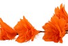 SILK FEATHER FLOWER ORANGE 5 OP STEEL 85CM NM