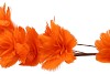 SILK FEATHER FLOWER ORANGE 7 OP STEEL 95CM NM
