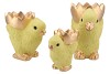 EASTER CHICKEN-BOWL YELLOW 14X9,5X14CM NM