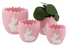 EASTER RABBIT POT PINK 13X13X12CM NM