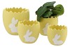 EASTER RABBIT POT YELLOW 11X11X10,5CM NM