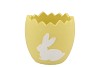 EASTER RABBIT POT YELLOW 13X13X12CM NM