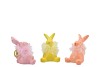 EASTER FLUFFY BUNNY SMALL PINK ASS P/1 8X7X7CM