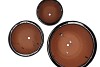 MALAYSIA SHINY BLACK BOWL 32X21CM S/3