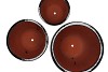 MALAYSIA SHINY BLACK EGG 38X32CM S/3 NM