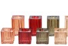 BICOLORE CANDLE H BASIC MIX BLOCK ASS SET OF 2 4X6CM