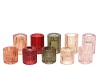 BICOLORE CANDLE H BASIC MIX ROUND ASS SET OF 2 5,5X7CM