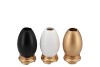 EASTER EGGCITED VASE GOLD/BLACK/WHITE ASS P/1 5X5X10CM NM