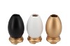 EASTER EGGCITED VASE GOLD/BLACK/WHITE ASS P/1 6X6X12CM NM