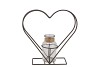 METAL RACK HEART BOTTLE 10X22CM