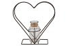 METAL RACK HEART BOTTLE 10X28CM