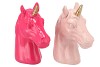 UNICORN VASE PINK MIX ASS P/1 16X9X21CM