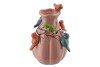 BIRD VASE SPRING OLD PINK 22X25X37CM