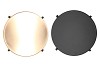 DECORATION PLATE ON STAND BLACK/GOLD ASS P/1 30X4CM