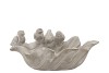 CONCRETE BIRD BOWL LEAF 33X24X15CM NM