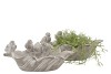 CONCRETE BIRD BOWL LEAF 33X24X15CM NM