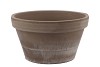 TERRA CHOCO CONICAL BOWL GREY 27X15CM SILICONISED