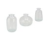 DAYAH TRANSPARENT GLASS BOTTLE S/3 7X11CM NM