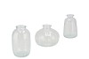 DAYAH TRANSPARENT GLASS BOTTLE S/3 7X11CM