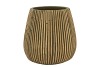 STRIPES GREEN GOLD POT 14X15CM NM