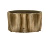 STRIPES GREEN GOLD OVAL POT 19X10X10CM NM