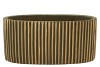 STRIPES GREEN GOLD OVAL POT 27X15X13CM NM