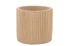 STRIPES SAND GOLD CYLINDER POT 13X13CM NM