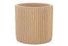 STRIPES SAND GOLD CYLINDER POT 17X16CM NM