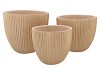 STRIPES SAND GOLD EGG POT 18X17CM NM